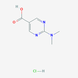 molecular formula C7H10ClN3O2 B2987711 2-(Dimethylamino)pyrimidine-5-carboxylic acid;hydrochloride CAS No. 2445790-97-4