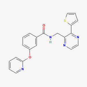 3-(pyridin-2-yloxy)-N-((3-(thiophen-2-yl)pyrazin-2-yl)methyl)benzamide