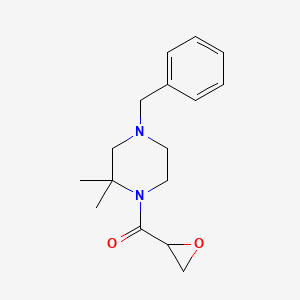 (4-Benzyl-2,2-dimethylpiperazin-1-yl)-(oxiran-2-yl)methanone