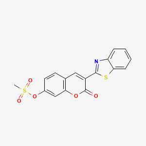3-(benzo[d]thiazol-2-yl)-2-oxo-2H-chromen-7-yl methanesulfonate