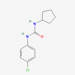 molecular formula C12H15ClN2O B2987765 1-(4-Chlorophenyl)-3-cyclopentylurea CAS No. 412965-19-6