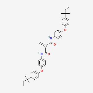 molecular formula C40H44N2O4 B2987766 3-methylene-N1,N2-bis(4-(4-(tert-pentyl)phenoxy)phenyl)cyclopropane-1,2-dicarboxamide CAS No. 325764-26-9
