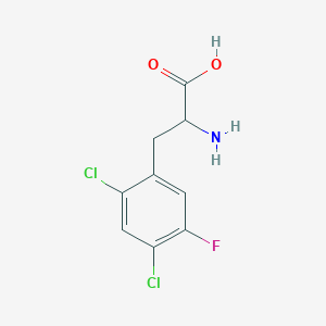 molecular formula C9H8Cl2FNO2 B2987768 2-Amino-3-(2,4-dichloro-5-fluorophenyl)propanoic acid CAS No. 1259982-14-3