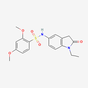 molecular formula C18H20N2O5S B2987769 N-(1-ethyl-2-oxoindolin-5-yl)-2,4-dimethoxybenzenesulfonamide CAS No. 921786-86-9
