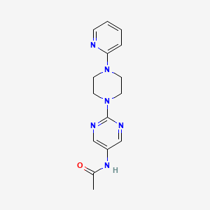 molecular formula C15H18N6O B2987772 N-(2-(4-(吡啶-2-基)哌嗪-1-基)嘧啶-5-基)乙酰胺 CAS No. 1396852-83-7