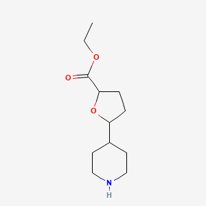molecular formula C12H21NO3 B2987774 Ethyl 5-piperidin-4-yloxolane-2-carboxylate CAS No. 2287331-34-2