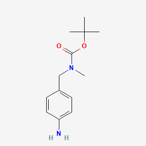 molecular formula C13H20N2O2 B2987776 tert-butyl N-[(4-aminophenyl)methyl]-N-methylcarbamate CAS No. 225240-83-5