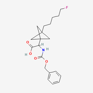 molecular formula C20H26FNO4 B2987779 2-[3-(5-Fluoropentyl)-1-bicyclo[1.1.1]pentanyl]-2-(phenylmethoxycarbonylamino)acetic acid CAS No. 2287261-04-3