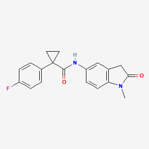 molecular formula C19H17FN2O2 B2987781 1-(4-fluorophenyl)-N-(1-methyl-2-oxoindolin-5-yl)cyclopropanecarboxamide CAS No. 1091383-30-0