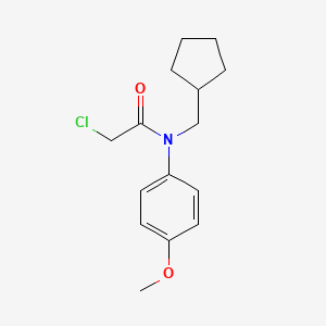 molecular formula C15H20ClNO2 B2987784 2-Chloro-N-(cyclopentylmethyl)-N-(4-methoxyphenyl)acetamide CAS No. 1397217-02-5