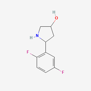 molecular formula C10H11F2NO B2987802 5-(2,5-Difluorophenyl)pyrrolidin-3-ol CAS No. 1339594-69-2; 1423033-97-9