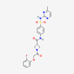 1-(2-(2-fluorophenoxy)acetyl)-N-(4-(N-(4-methylpyrimidin-2-yl)sulfamoyl)phenyl)azetidine-3-carboxamide