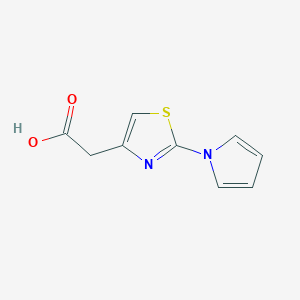 molecular formula C9H8N2O2S B2987805 [2-(1H-吡咯-1-基)-1,3-噻唑-4-基]乙酸 CAS No. 383142-84-5