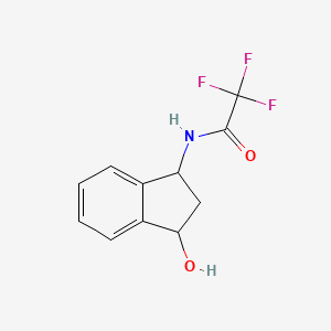 molecular formula C11H10F3NO2 B2987811 2,2,2-trifluoro-N-(3-hydroxy-2,3-dihydro-1H-inden-1-yl)acetamide CAS No. 1955494-80-0