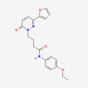 molecular formula C20H21N3O4 B2987823 N-(4-ethoxyphenyl)-4-(3-(furan-2-yl)-6-oxopyridazin-1(6H)-yl)butanamide CAS No. 1021105-92-9