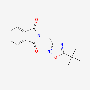 molecular formula C15H15N3O3 B2987826 2-((5-(叔丁基)-1,2,4-恶二唑-3-基)甲基)异吲哚啉-1,3-二酮 CAS No. 2034316-79-3