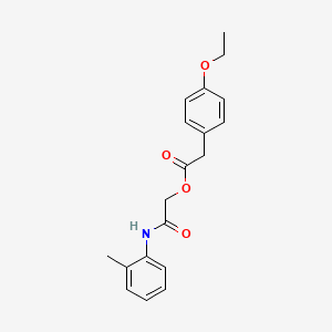 molecular formula C19H21NO4 B2987832 2-Oxo-2-(o-tolylamino)ethyl 2-(4-ethoxyphenyl)acetate CAS No. 926127-59-5