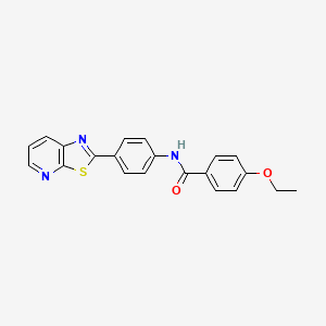 molecular formula C21H17N3O2S B2987841 4-乙氧基-N-(4-(噻唑并[5,4-b]吡啶-2-基)苯基)苯甲酰胺 CAS No. 863588-90-3