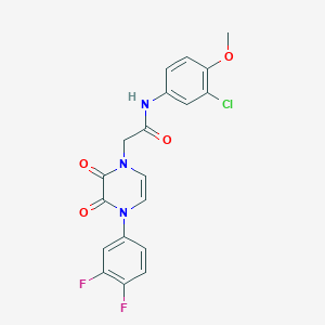 N-(3-chloro-4-methoxyphenyl)-2-(4-(3,4-difluorophenyl)-2,3-dioxo-3,4-dihydropyrazin-1(2H)-yl)acetamide