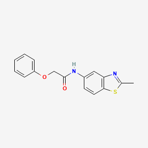 molecular formula C16H14N2O2S B2987862 N-(2-methyl-1,3-benzothiazol-5-yl)-2-phenoxyacetamide CAS No. 327073-18-7