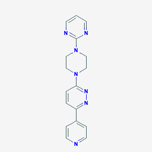 molecular formula C17H17N7 B2987864 3-Pyridin-4-yl-6-(4-pyrimidin-2-ylpiperazin-1-yl)pyridazine CAS No. 2380172-95-0
