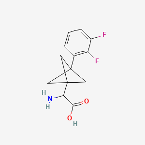 molecular formula C13H13F2NO2 B2987873 2-Amino-2-[3-(2,3-difluorophenyl)-1-bicyclo[1.1.1]pentanyl]acetic acid CAS No. 2287260-99-3