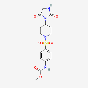Methyl (4-((4-(2,5-dioxoimidazolidin-1-yl)piperidin-1-yl)sulfonyl)phenyl)carbamate