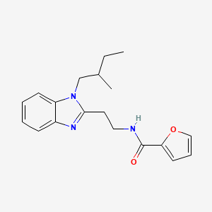 molecular formula C19H23N3O2 B2987888 2-furyl-N-{2-[1-(2-methylbutyl)benzimidazol-2-yl]ethyl}carboxamide CAS No. 891019-06-0