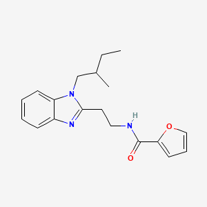 molecular formula C19H23N3O2 B2987888 N-{2-[1-(2-methylbutyl)-1H-1,3-benzodiazol-2-yl]ethyl}furan-2-carboxamide CAS No. 891019-06-0