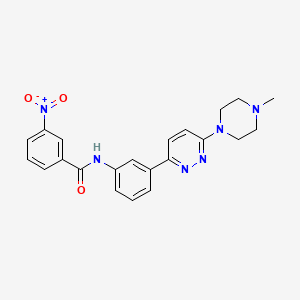 molecular formula C22H22N6O3 B2987904 N-(3-(6-(4-甲基哌嗪-1-基)嘧啶-3-基)苯基)-3-硝基苯甲酰胺 CAS No. 899970-16-2