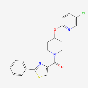 (4-((5-Chloropyridin-2-yl)oxy)piperidin-1-yl)(2-phenylthiazol-4-yl)methanone