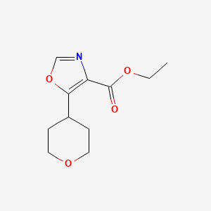 molecular formula C11H15NO4 B2987928 Ethyl 5-(oxan-4-yl)-1,3-oxazole-4-carboxylate CAS No. 1341092-16-7