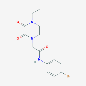 N-(4-bromophenyl)-2-(4-ethyl-2,3-dioxopiperazin-1-yl)acetamide