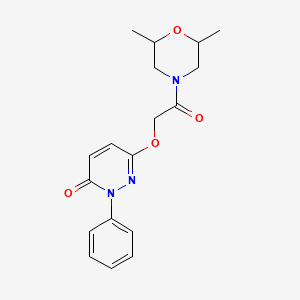 molecular formula C18H21N3O4 B2987931 6-[2-(2,6-dimethylmorpholino)-2-oxoethoxy]-2-phenyl-3(2H)-pyridazinone CAS No. 439111-72-5