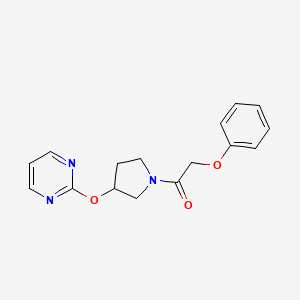 2-Phenoxy-1-(3-(pyrimidin-2-yloxy)pyrrolidin-1-yl)ethanone