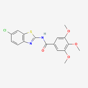molecular formula C17H15ClN2O4S B2987935 N-(6-chlorobenzo[d]thiazol-2-yl)-3,4,5-trimethoxybenzamide CAS No. 301235-75-6