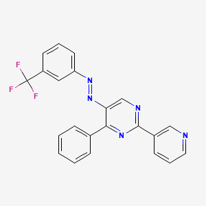 4-Phenyl-2-(3-pyridinyl)-5-{2-[3-(trifluoromethyl)phenyl]diazenyl}pyrimidine