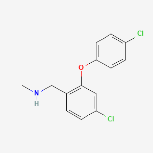 1-(4-chloro-2-(4-chlorophenoxy)phenyl)-N-methylmethanamine