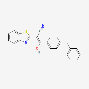 (E)-2-(benzo[d]thiazol-2(3H)-ylidene)-3-(4-benzylphenyl)-3-oxopropanenitrile