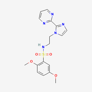 2,5-dimethoxy-N-(2-(2-(pyrimidin-2-yl)-1H-imidazol-1-yl)ethyl)benzenesulfonamide