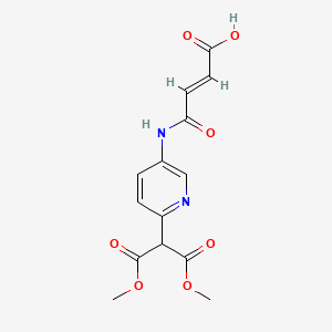 (E)-4-({6-[2-methoxy-1-(methoxycarbonyl)-2-oxoethyl]-3-pyridinyl}amino)-4-oxo-2-butenoic acid