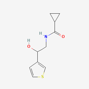 molecular formula C10H13NO2S B2987986 N-(2-hydroxy-2-(thiophen-3-yl)ethyl)cyclopropanecarboxamide CAS No. 1251654-22-4