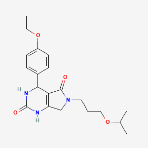molecular formula C20H27N3O4 B2987987 4-(4-ethoxyphenyl)-6-(3-isopropoxypropyl)-3,4,6,7-tetrahydro-1H-pyrrolo[3,4-d]pyrimidine-2,5-dione CAS No. 930399-86-3