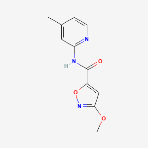molecular formula C11H11N3O3 B2987988 3-甲氧基-N-(4-甲基吡啶-2-基)异恶唑-5-甲酰胺 CAS No. 1428347-81-2