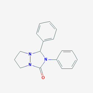 molecular formula C17H17N3O B298801 2,3-diphenyltetrahydro-1H,5H-pyrazolo[1,2-a][1,2,4]triazol-1-one 