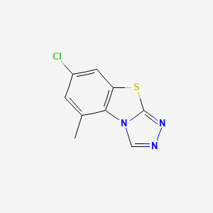 molecular formula C9H6ClN3S B2988010 7-Chloro-5-methyl-1,2,4-triazolo[3,4-b]benzothiazole CAS No. 1356928-66-9