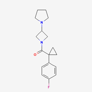 [1-(4-Fluorophenyl)cyclopropyl]-(3-pyrrolidin-1-ylazetidin-1-yl)methanone