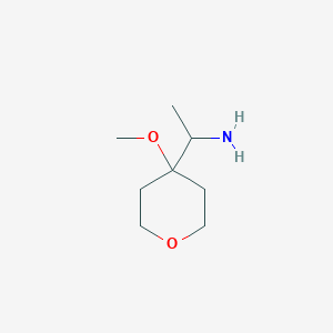 molecular formula C8H17NO2 B2988013 1-(4-Methoxyoxan-4-yl)ethan-1-amine CAS No. 1602593-98-5