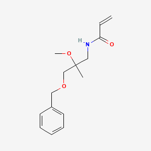 molecular formula C15H21NO3 B2988019 N-(2-Methoxy-2-methyl-3-phenylmethoxypropyl)prop-2-enamide CAS No. 2149168-80-7