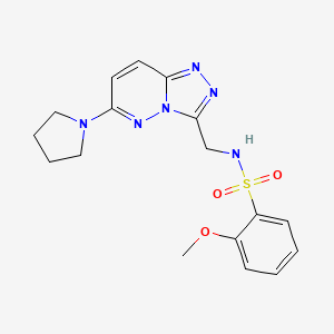 2-methoxy-N-((6-(pyrrolidin-1-yl)-[1,2,4]triazolo[4,3-b]pyridazin-3-yl)methyl)benzenesulfonamide